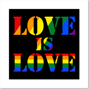 Love is Love LGBT Gay Pride Month Rainbow Gift Posters and Art